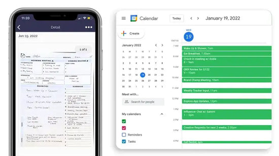 How to Use Google Calendar with Rocketbook