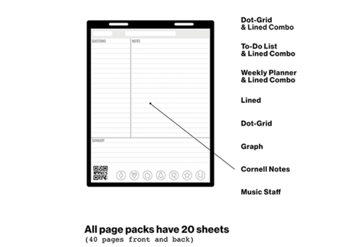 Rocketbook Orbit page packs