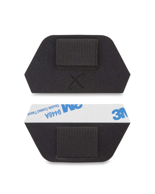 A close view of the front and back of the Pen Station notebook pen holder