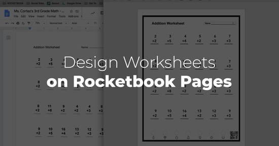 Design Worksheets on Rocketbook Pages