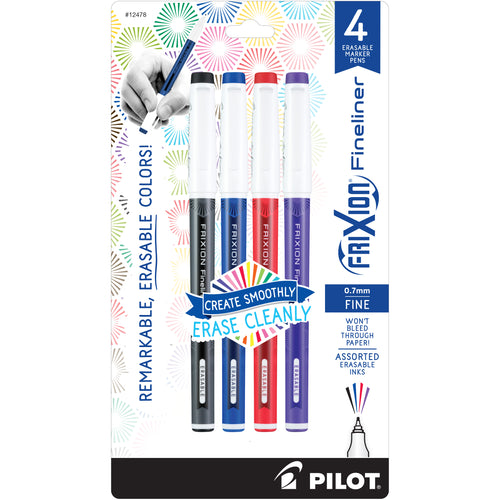 Frixion Fineliner Markers (4 Pack)