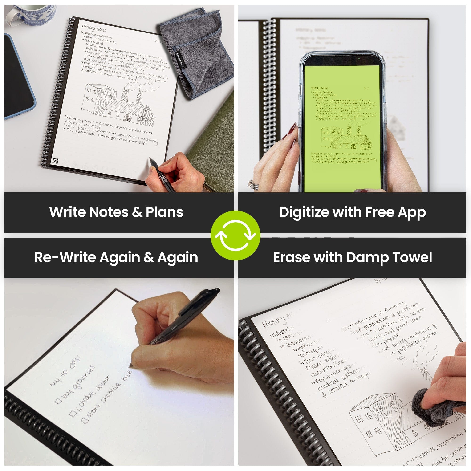 Rocketbook Fusion | Reusable & Erasable | Get Rocketbook