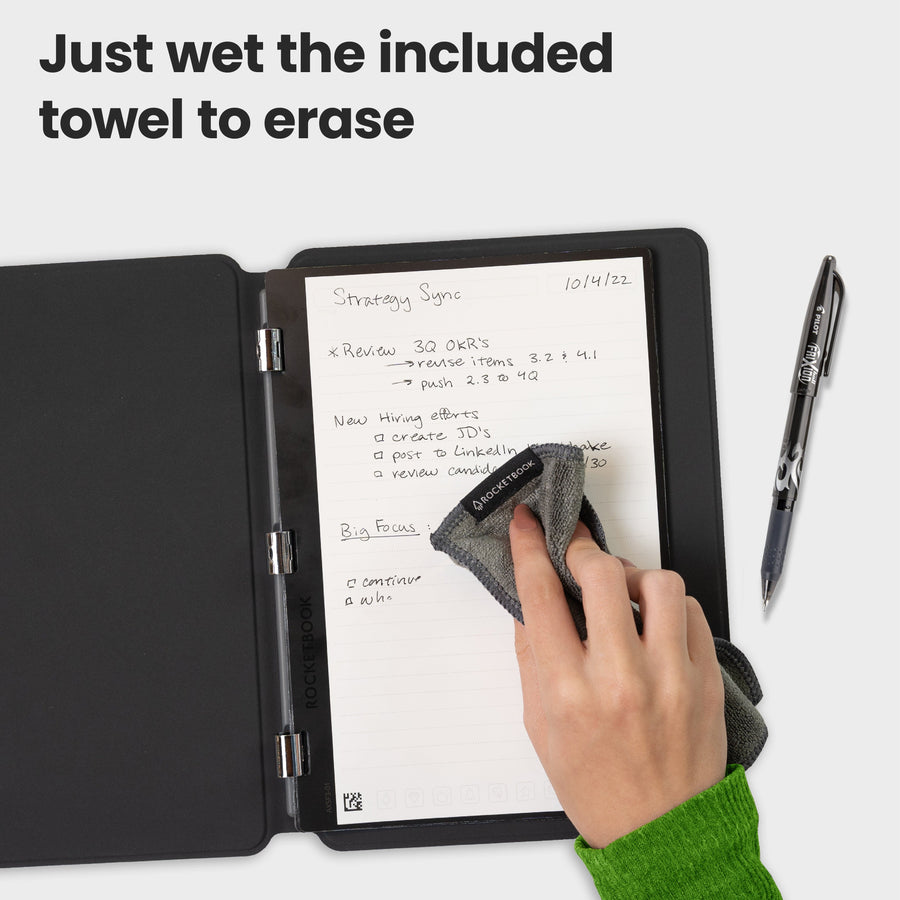 Paper Less Notebook Paperless Spiral Notebooks | Cloud-Based | Rocketbook