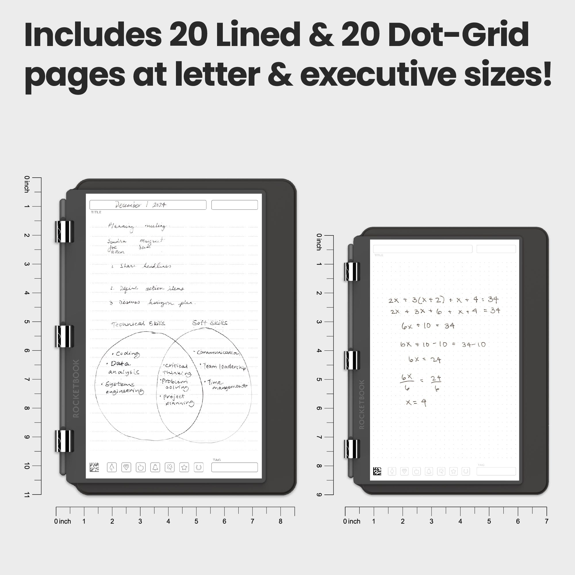 notebookページ Professional Notebook | Reusable & Eco-Friendly | Rocketbook