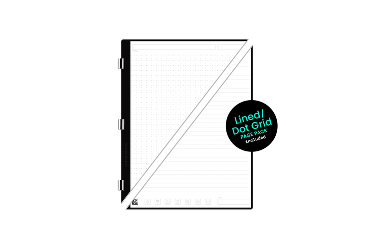 Letter size Rocketbook Pro Page Pack with dot grid / lined template