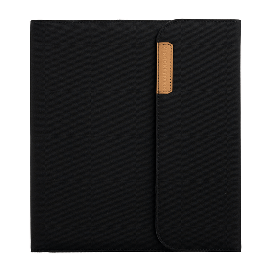Hard PU Leather Cover for The Rocketbook Executive-Letter Size,Black/Dark  Brown, Fake Leather Fabric, Pen Loop Holder/Phone Pocket/fits A4-A5,Magnet