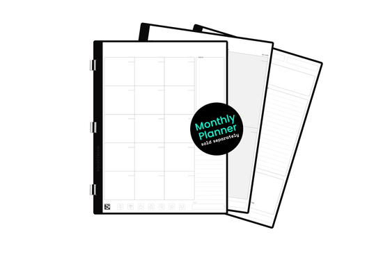 Letter size Rocketbook Pro removable notebook pages with monthly / weekly planner templates