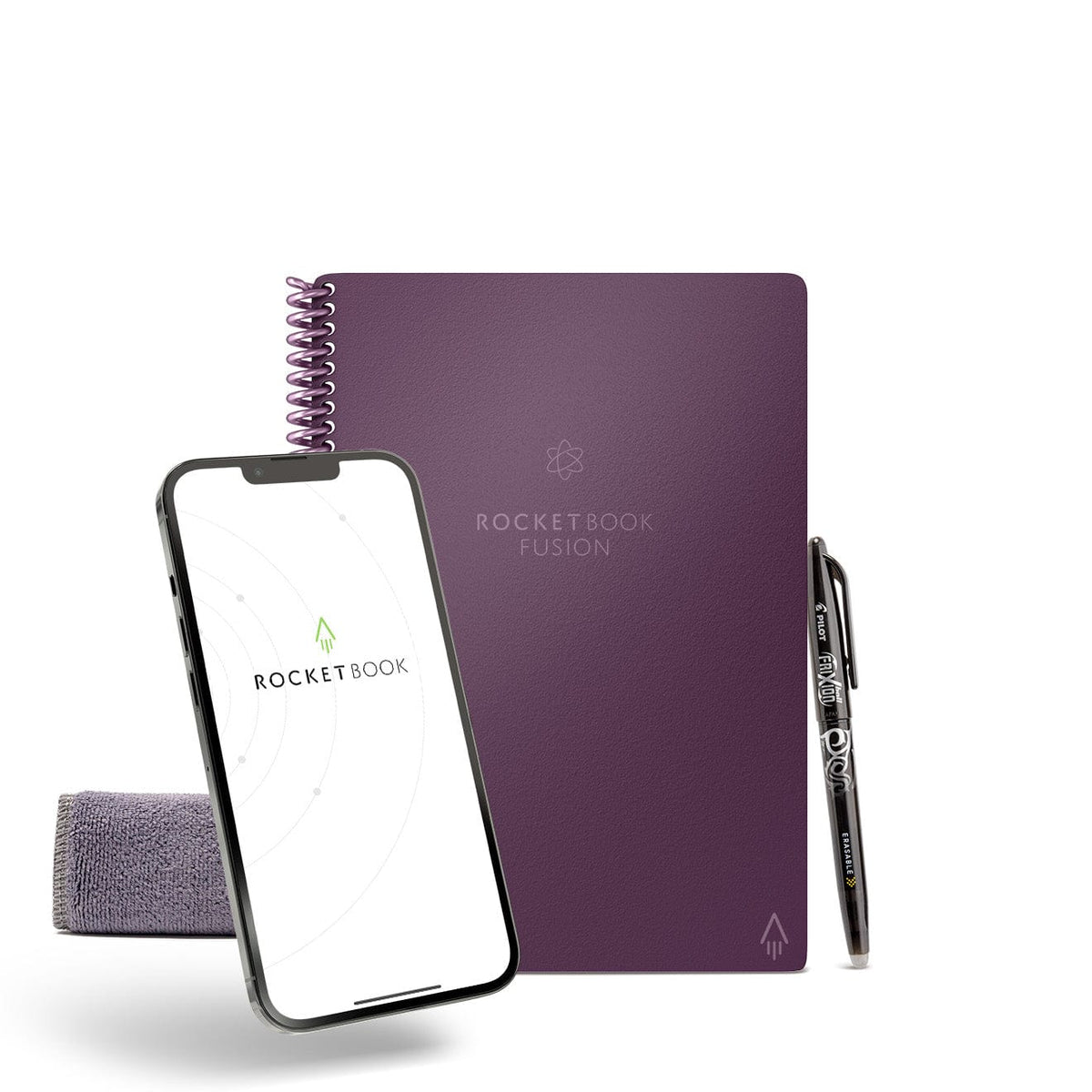 Rocketbook Fusion Cahier Réutilisable Effaçable A5 Noir - Planner Intelligent 7-en-1 Avec Stylo Pilot Frixion Inclus