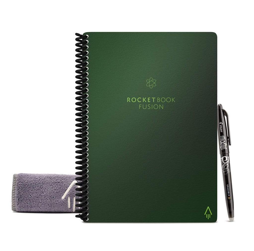 Rocketbook Fusion - Carnet de Notes Effaçable, Bloc Note Numérique, Agenda  Planner avec To Do List, Cahier Spirale A4 Noir, Notebook avec 7 Styles de