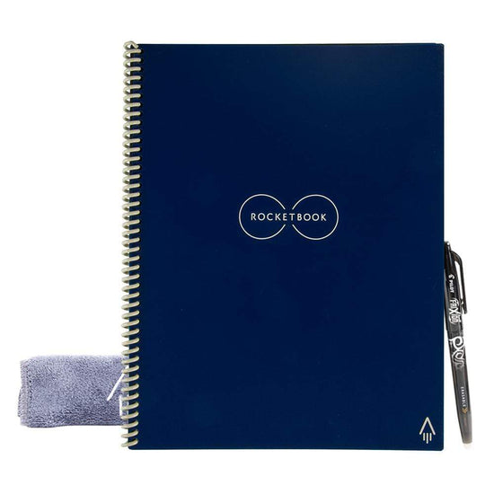 Rocketbook Matrix Smart Reusable Graph Notebook | Eco-Friendly, Digitally Connected Isometric Notebook | Mdinight Blue, Letter Size (8.5 x 11)