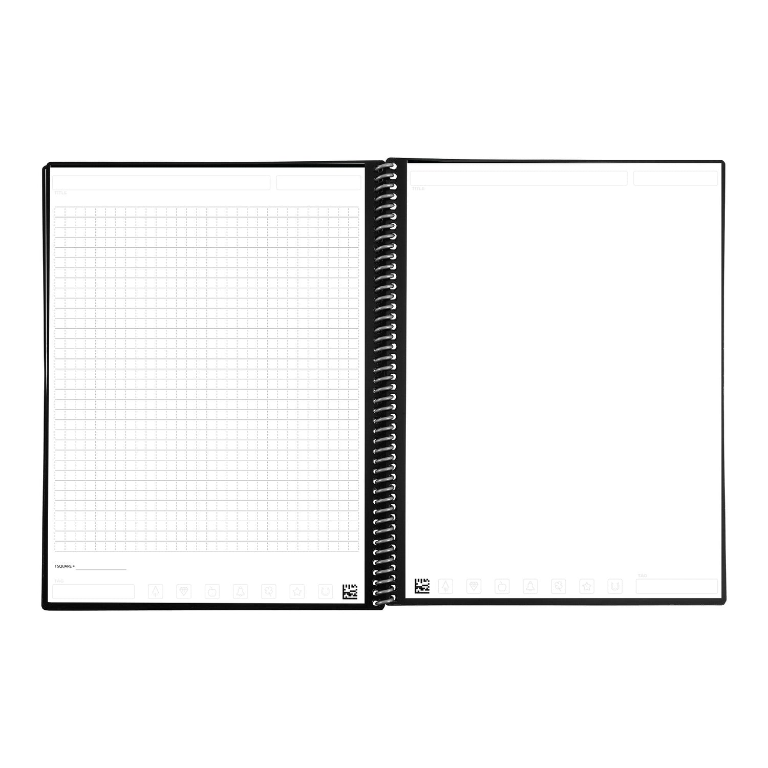 A graph page and a blank page