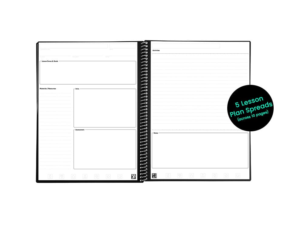 lesson plan spread pages