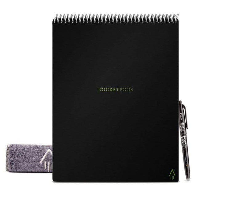  Rocketbook Smart Reusable Notebook, Fusion Plus Letter Size  Spiral Notebook & Planner, Infinity Black, (8.5 x 11) : Office Products