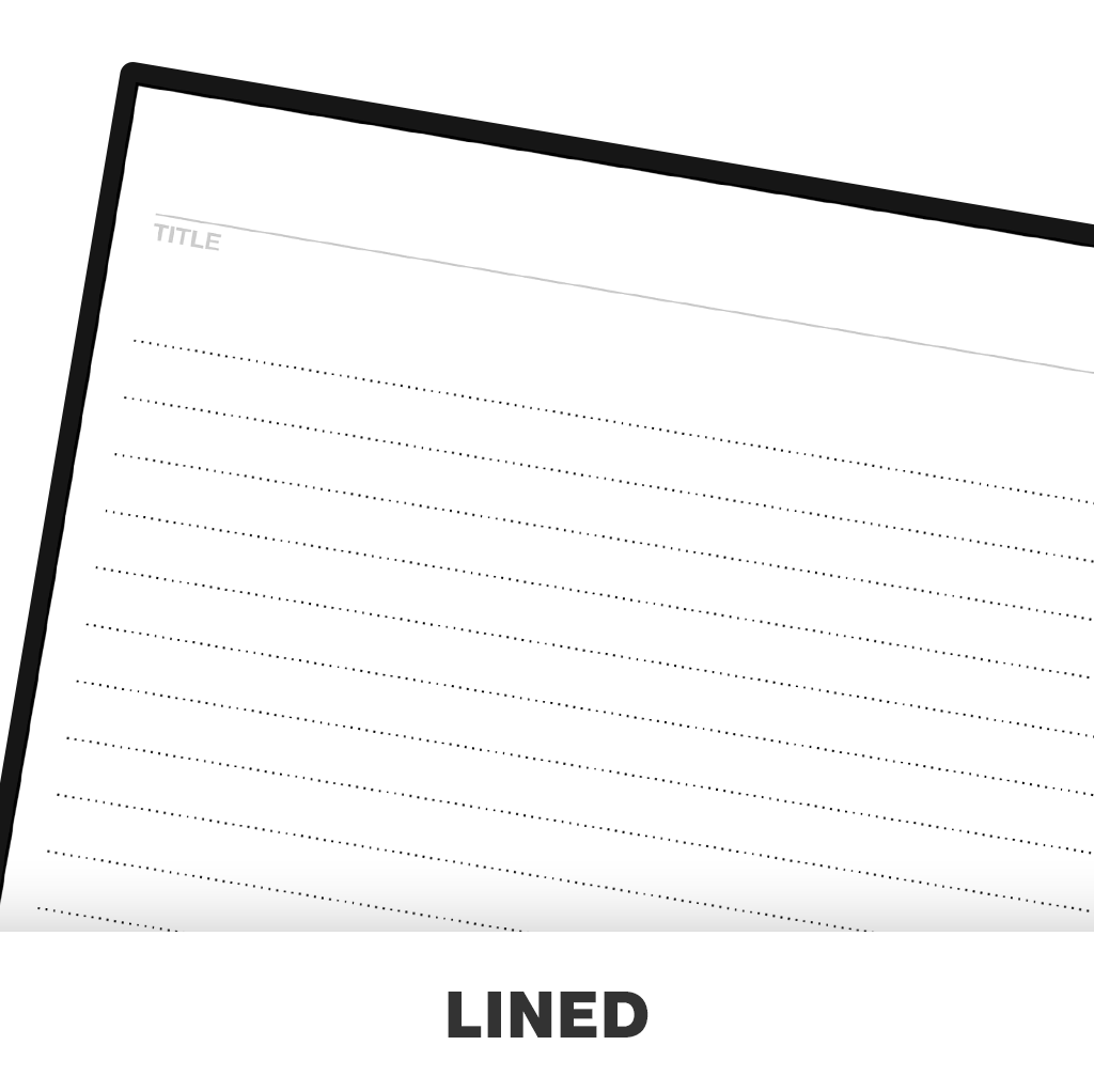 lined page in Rocketbook Matrix