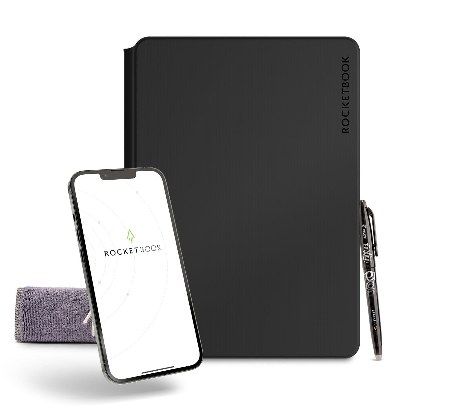 Rocketbook Smart Reusable Notebook Dot Grid Letter Size Spray Bottle Pen  Station