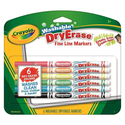 6 Pack Crayola Dry Erase Markers (Final Sale)
