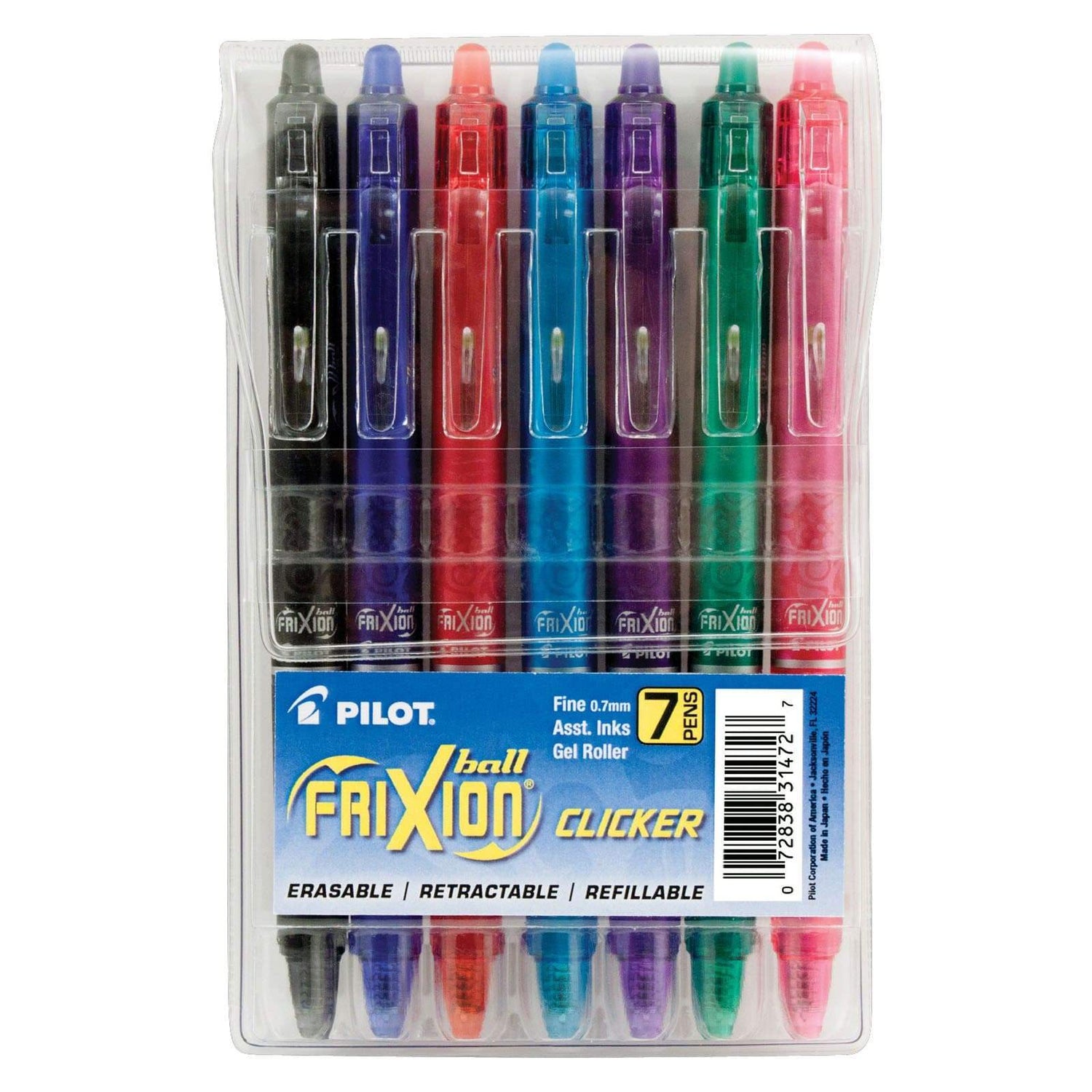 Pilot FriXion Fineliner Erasable Pen - 12 Color Set